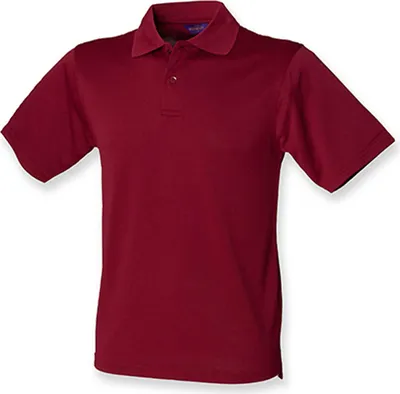 Immagine prodotto di Henbury H475 | Polo da uomo Coolplus Wicking / Micro-Piqué - Colore: Borgogna - Taglia: 3XL