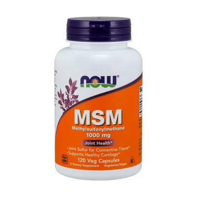Productafbeelding van VoedingssupplementenNOW Foods Siarka Msm methylsulfonylmethaan 1000 mg (120 capsules) 4769