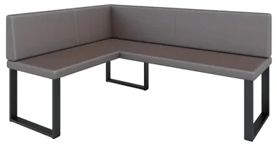 Produktbild von Eckbank Akiko NINA Metal [] -168x128 RECHTS-SOFT 30- Kunstleder|Eckbankgruppe für Ihrem Esszimmer|Küche|modern|Sitzecke|Essecke