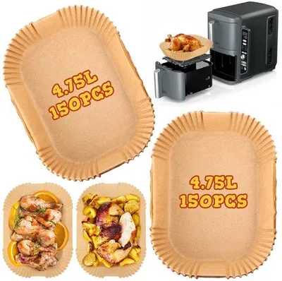 Zdjęcie produktu dla Papier do pieczenia do frytkownicy Airfryer, 300 sztuk, 9,5 l, do frytkownicy XL Airfryer