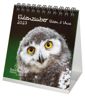 Produktbild von Eulenzauber Eulen und Uhus Tischkalender 10x10cm für 2027 - Seelenzauber