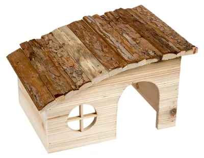 Produktbild von Duvo+ Nager-Holzlodge mit Schrägdach, Maße: 31 x 23 x 18 cm