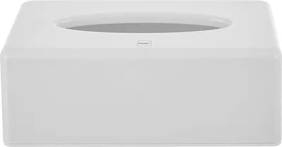 A white tissue box is shown from the front.