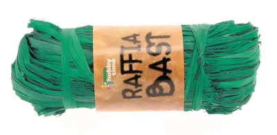 Produktbild von Glorex Raffia-Bast dunkelgrün, 50 g