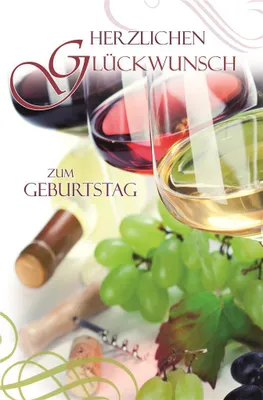 Produktbild von Geburtstag - Glückwunschkarte im Format 11,5 x 17 cm mit Umschlag