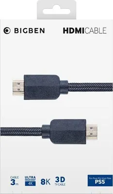 Produktbild von Bigben Interactive FLA PS5 8K HDMI 2.1 KABEL 3M HDMI-Kabel HDMI Typ A (Standard) Schwarz