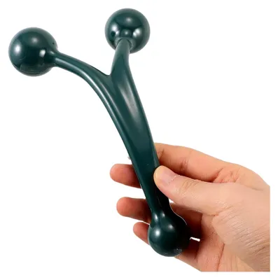 Produktbild von Tragbarer Massageroller mit 3 Kugeln und ergonomischem Griff für Tiefengewebsmassagen von Gesicht, Nacken und Füßen