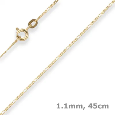 1-1mm-Figarokette-diamantiert-aus-585-Gelbgold-45cm