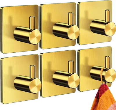 Productafbeelding van Handdoekhaak - Zonder Boren - Waterbestendig - Goud