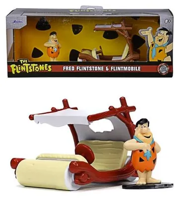Produktbild von Jada Toys 253253002 - The Flintstones Fred Flintstone & Flintmobile 1:32
