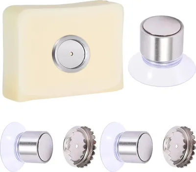 Produktbild von 3 Seifenhalter Magnet Ohne Bohren,Scettar Saugnapf-Seifenspender, Edelstahl-Seifenspender FÜr KÜche Und Bad