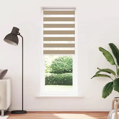 Produktbild von vidaXL Doppelrollo Sandbraun 75x200 cm Stoffbreite 70,9 cm Polyester