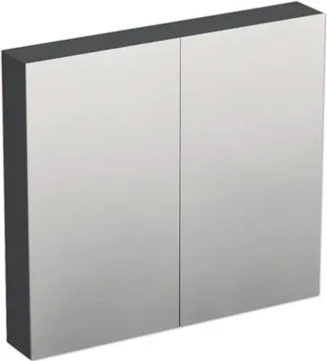 Produktbild von Jungborn Spiegelschrank TRENTA 80 x 14,4 x 72 cm anthrazit matt 2-türig IP 44