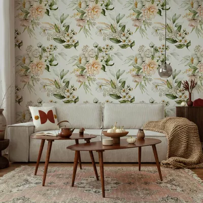 Produktbild von Vlies Tapete - Flowers in the Clouds 50x1000 cm Blumen b-B-10052-j-a