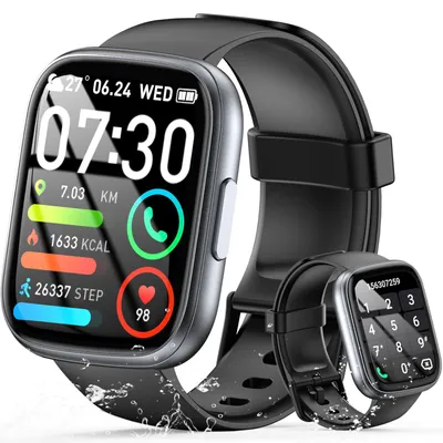 Obrázek produktu pro Chytré hodinky pro muže i ženy, 1,95" HD dotykový displej, fitness hodinky s telefonickou funkcí, 112 sportovních režimů