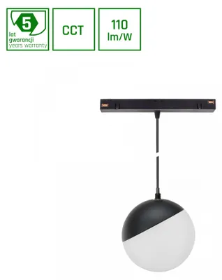 Produktbild von GLOBE P LED Stromschienenstrahler 48V 5W CCT Schwarz