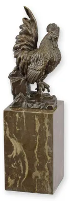 Produktbild von Bronzeskulptur Hahn Replikat Retro Design Dekoration