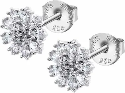 Image de Lotus Silver Boucles d'oreilles LP3560-4/1 925/000 Argent Fleur avec Zirconia