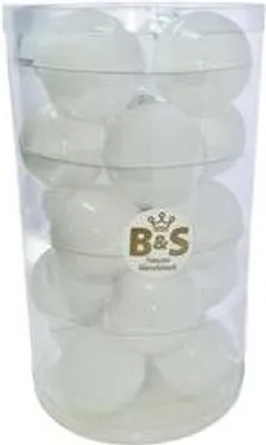 Immagine prodotto di B&S Baubles di Natale | Bianco | 20 pezzi | 10xOpaco | 10xLucido | Ø 6 cm | Vetro
