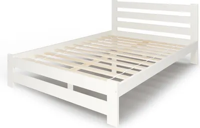 Produktbild von Holzbett 90x200 cm mit Lattenrost Modern Bett Bed Kiefer Massiv Bettgestell Einzelbett Massivholzbett Klassisch | Boho Landhaus Kopfteil flach natur