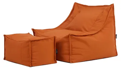 Obrázek produktu pro icon Sedací vak, křeslo a podnožka Alto z olefinu, pro venkovní použití, oranžová