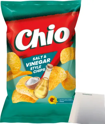 Produktbild von Chio Chips Salt & Vinegar Chips 1er Pack (1x150g Packung) + usy Block