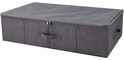 Productafbeelding van Opvouwbare opbergbox voor onder het bed, 70x40x18 cm, zwart-grijs