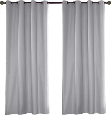 Produktbild von Vorhang Garten Patio Pavillon Sonnenschutz Blackout Vorhänge ｜ 54 x 96 Zoll ｜ Grau