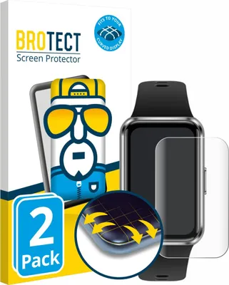 Produktbild von 2x BROTECT Fullscreen Schutzfolie für Huawei Band 11 Displayschutz Folie Fullcover Klar Transparent