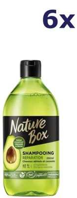 Produktbild von 6x Nature Box Avocado Repair Shampoo 250ML Vegan Formule