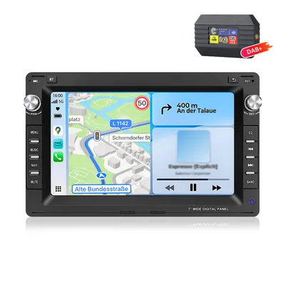Produktbild von 64GB Autoradio für VW Polo 9N Passat B5 Golf Sharan T5 T4 CarPlay Android Auto WiFi GPS Navi 4Kern RDS DSP DAB+ BT 7 Zoll