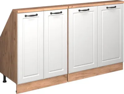 Produktbild von Vicco Dachschrägenschrank-Set Rion, 2er Set, Weiß Landhaus/Goldkraft Eiche/Goldkraft Eiche