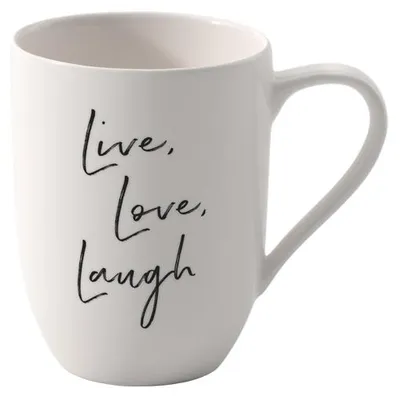 Produktbild von like. by Villeroy & Boch Statement Becher mit Henkel Live Love Laugh-Set 4-teilig