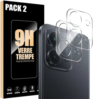 Image de 2 Verres Trempés Caméra Arrière pour Xiaomi Redmi 15C 4G/5G, Anti-Rayures Antichoc 9H