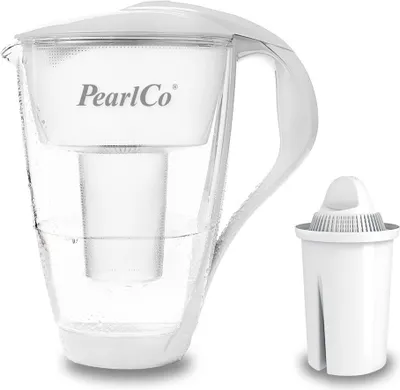 Produktbild von PEARLCO 235002 Glas-Wasserfilter inkl. 1 Kartusche Weiß