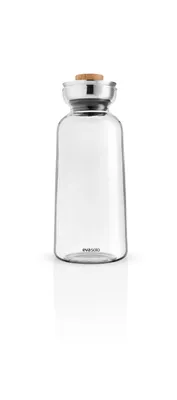 Produktbild von Eva Solo Glaskaraffe Silhouette, Karaffe, Wasserkaraffe mit Deckel, Borosilikatglas, Edelstahl, Eichenholz, Klar, 1 L, 591505