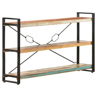 Image de Bibliothèque 3 niveaux 140x30x80 cm Bois de récupération massif