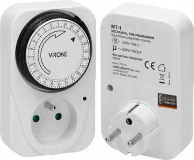 Produktbild von Mechanischer Zeitschalter Virone MT-1, weiß