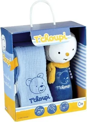 Produktbild von JEMINI T'choupi Baby Geschenkset mit Stofftier und Rassel, 25 cm