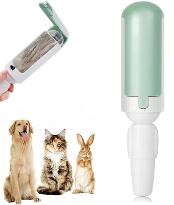 Immagine prodotto di Rullo antipelo - confezione da 2 pezzi - Rimuovi i peli dagli abiti - Rimuovi i peli di animali domestici - Rullo per abiti con superfici adesive - Ideale per peli di cani, peli di gatti, divani, letti