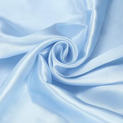 Satin-Stoff himmelblau, 2 m × 152 cm, seidig glatt, einfarbig