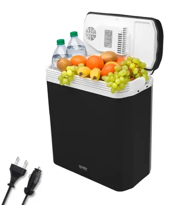 Produktbild von TZS First Austria - Kühlbox 24L elektrisch 12V 230V Anschluss für Auto & Steckdose - Thermoelektrisch - Schwarz