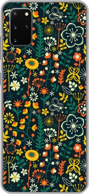 Produktbild von MuchoWow® Handyhülle Schutzhülle Hülle für Telefoonhoesje Samsung Galaxy S20 Plus Mädchen - Schmetterling - Pflanzen - Muster - Mädchen - Kinder - Mädchen Silikon Softcase Handy Hülle - Hartschale