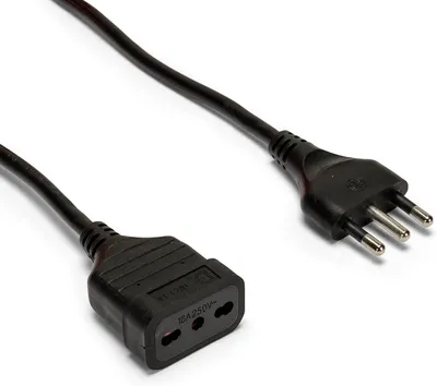 Produktbild von Verlängerungskabel 5 m Stecker und Buchse 16 A Kabel 3 g1 mm² schwarz