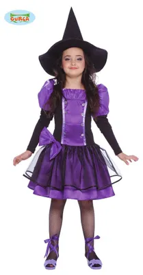 Produktbild von Lila Hexen Kleid für Mädchen Gr. 110-146, Größe:110/116