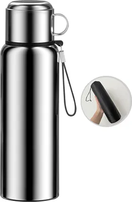 Produktbild von 600/800/1000/1200/1500 ml Edelstahl-Vakuumflasche mit Temperaturanzeige, tragbare Heiß- und Kaltwasserflasche