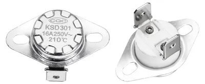 KSD301 Thermostat 210°C 16A NC 2 Stück Keramik