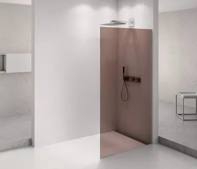 Immagine prodotto di Pannello doccia Polysan ARCHITEX CHROM, altezza 962 mm, vetro color marrone