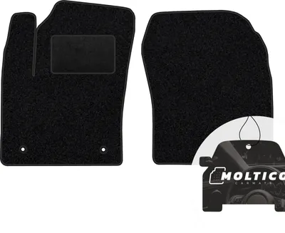 Produktbild von moto-MOLTICO Vorne Fußmatten Auto Velours Autoteppiche Schwarz Automatten Set 2-teilig passend für Toyota C-HR ab 2016