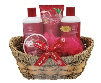 Zdjęcie produktu dla Zestaw Kosmetyków Do Kąpieli I Pielęgnacji Ciała Aurora Exotic Pomegranate 5 Elementów